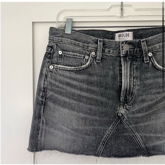 Agolde Jeanette Denim Mini Skirt Sz 28 - Picture 5 of 11